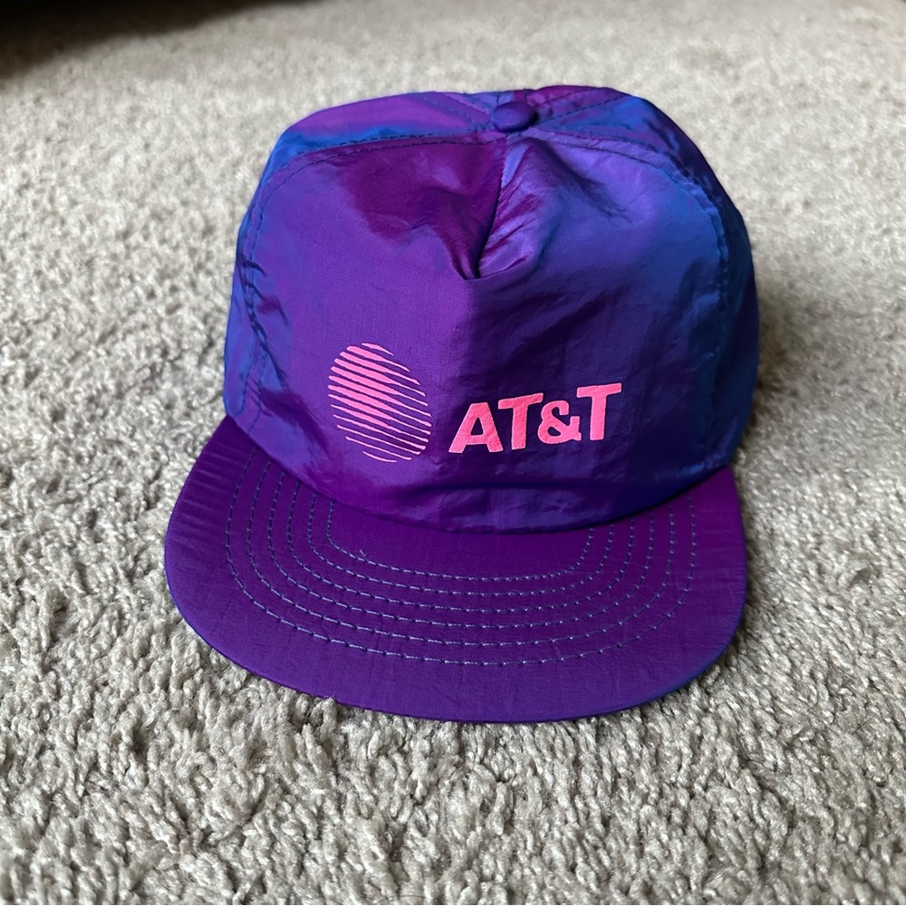 Vintage Y2K Neon AT&T SnapBack Trucker Hat